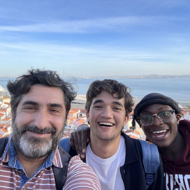 study abroad students and professor in lisbon portugal