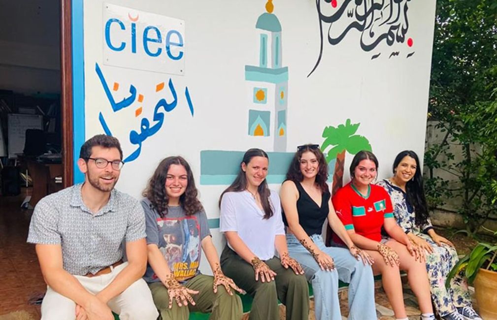 students at ciee study center morocco