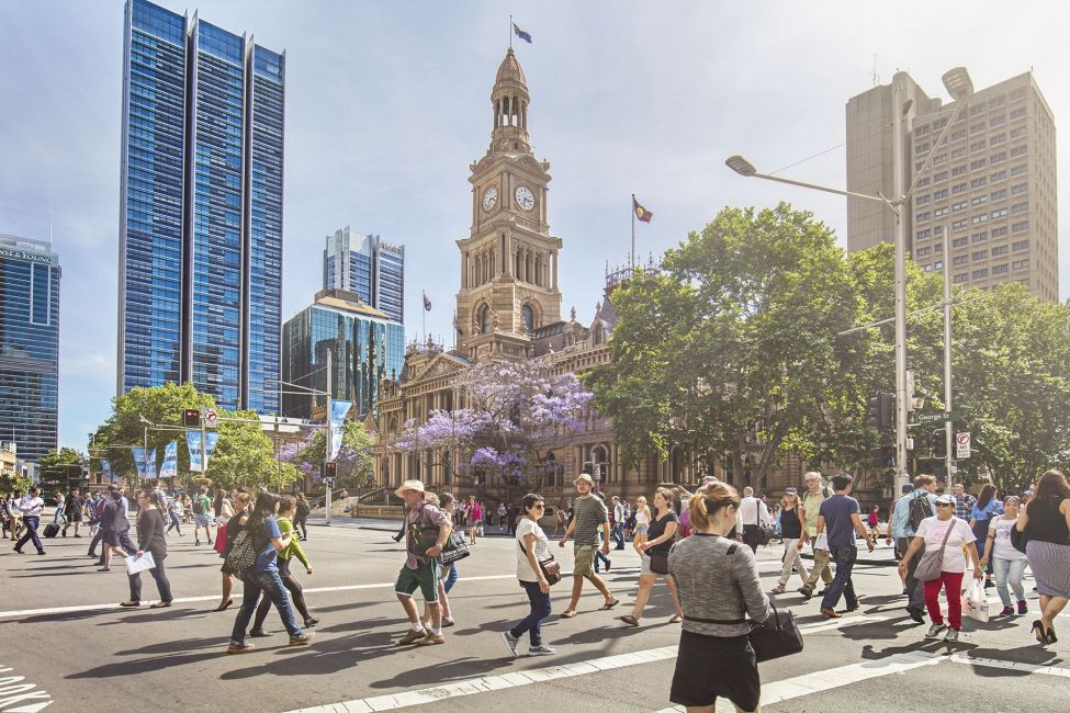 sydney street sunny day