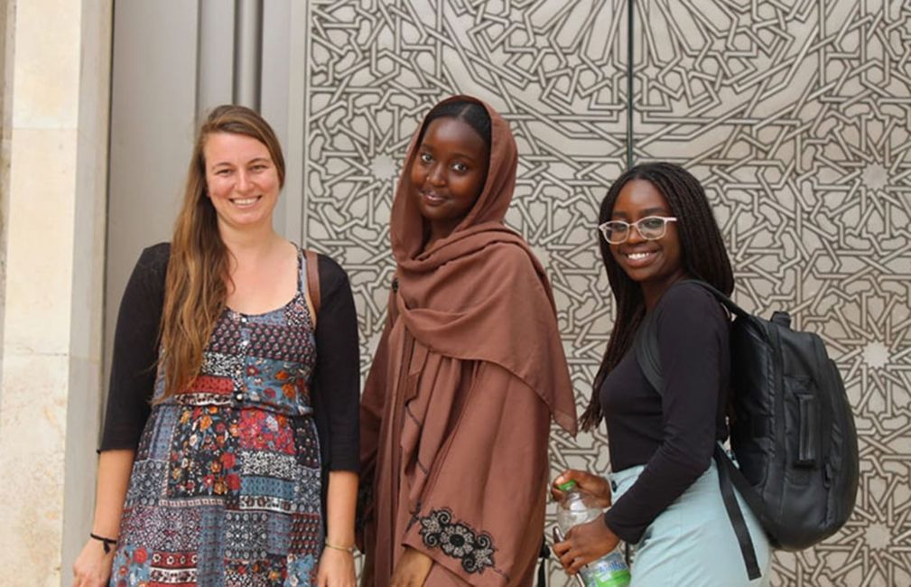 morocco students at temple