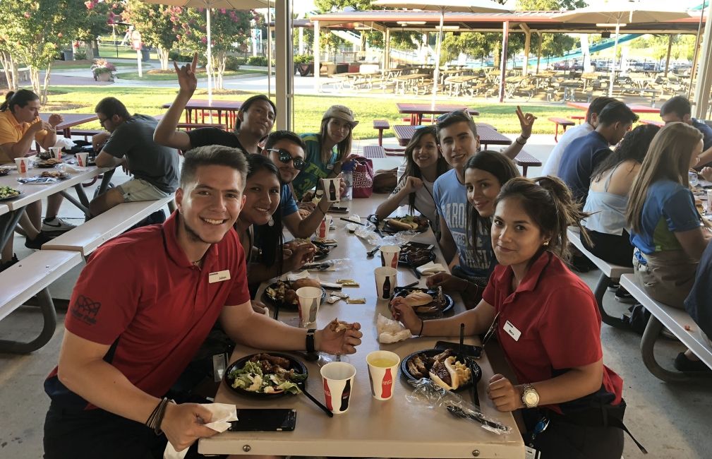 eating together employee lifeguards