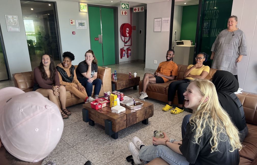 smiling students in dorm cape town