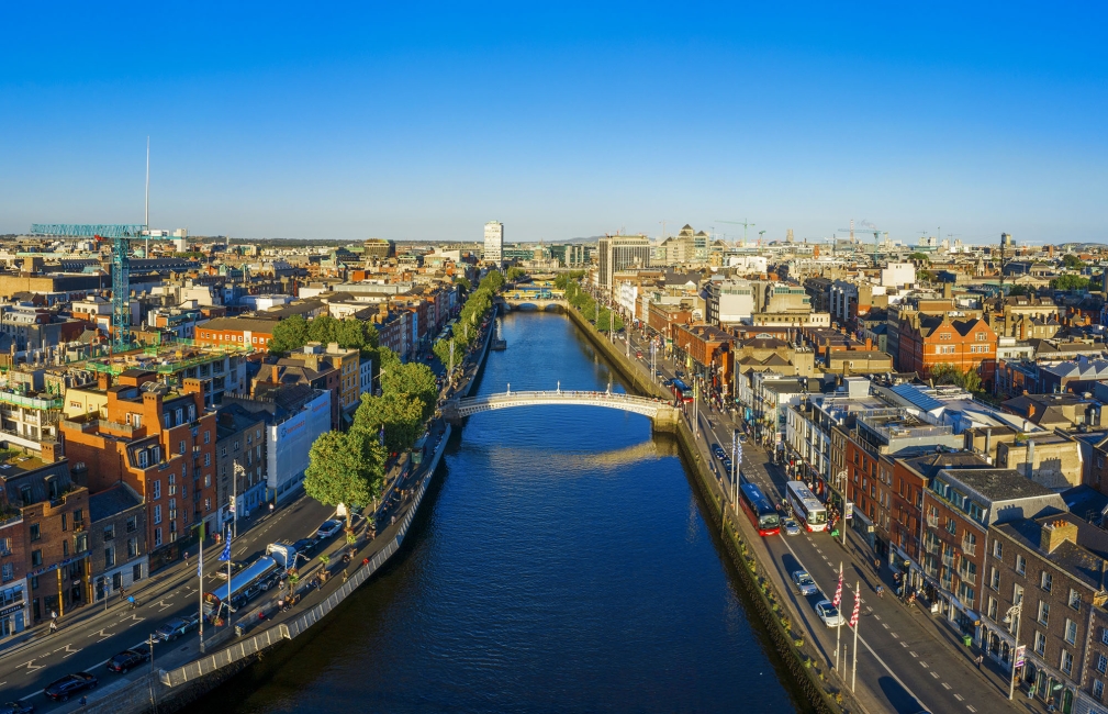 dublin ireland aerial view