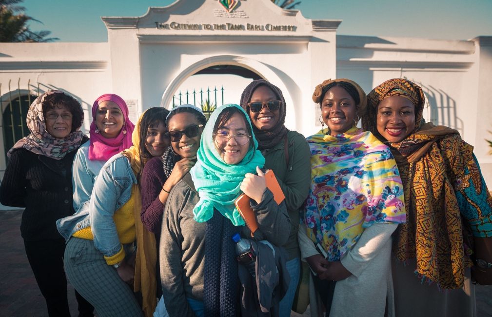 students smiling together cape town abroad frederick douglass