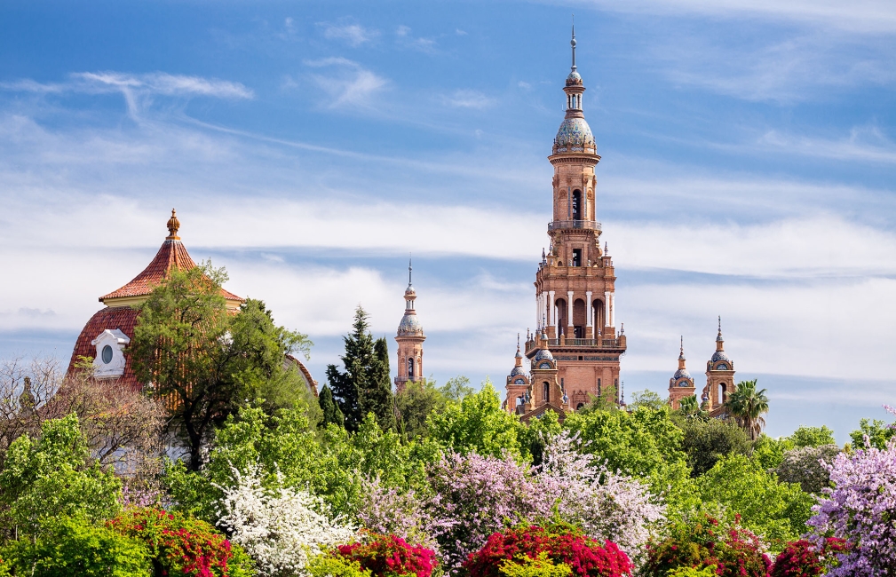 skyline of seville spain