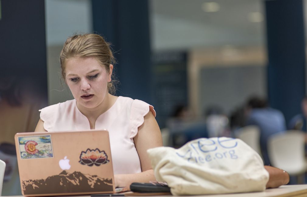 online internship ciee seville student laptop
