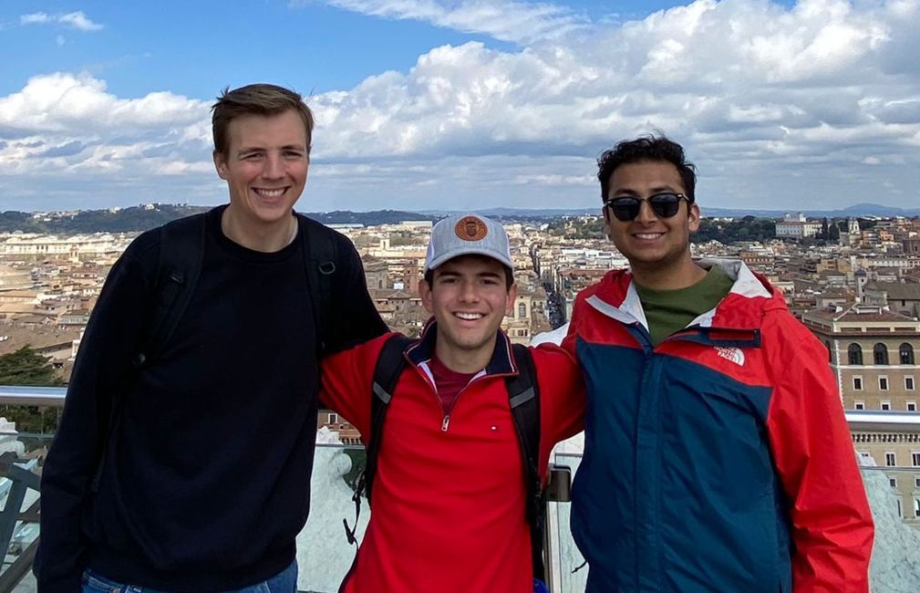 rome study abroad students at city overlook