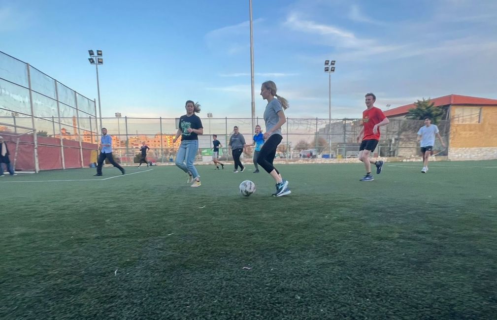 amman students play soccer together