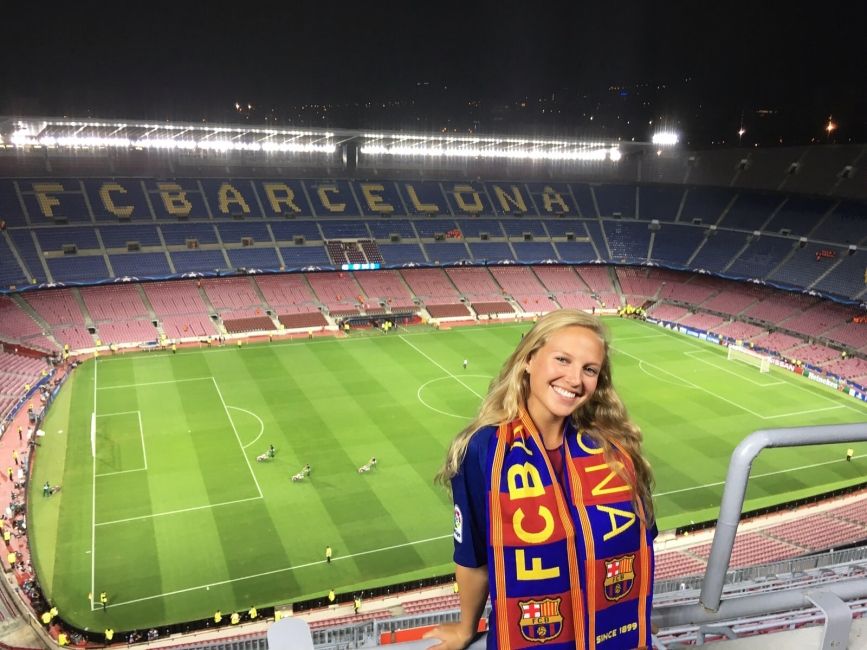 soccer match barcelona abroad student