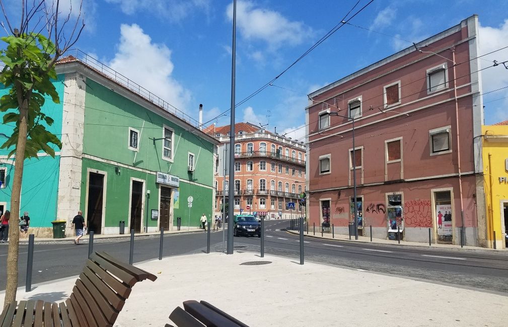 colorful houses lisbon portugal