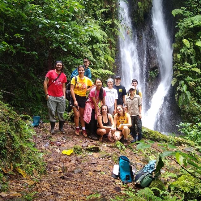 rainforest waterfall visit ciee abroad costa rica