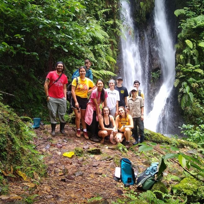 rainforest waterfall visit ciee abroad costa rica