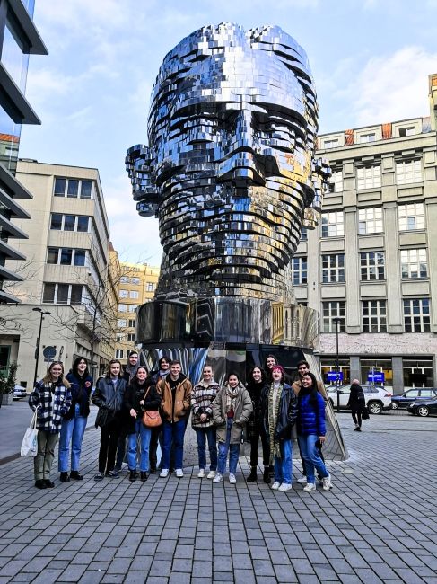 Prague Statue of Kafka sculpture