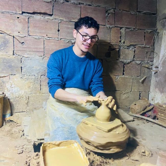 pottery class rabat student study abroad