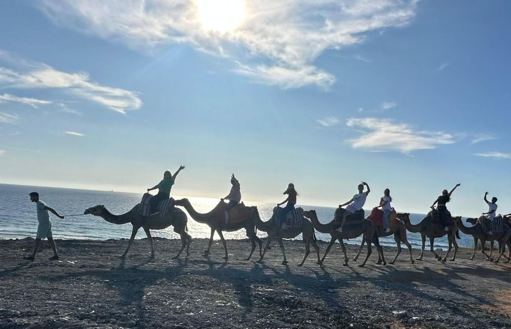 camel riding beach day rabat morocco