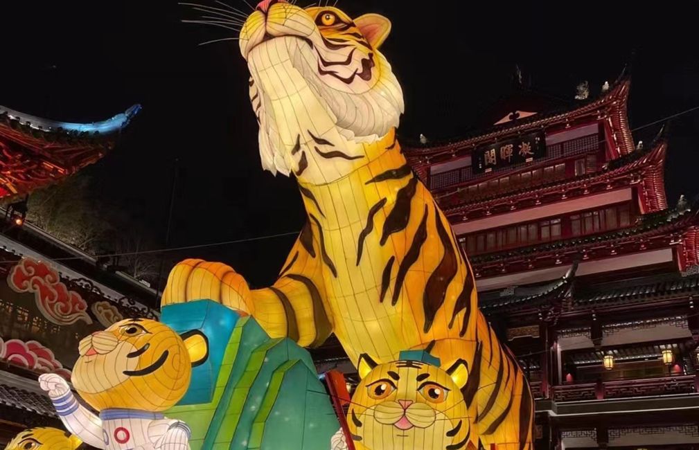 lanterns yu garden shanghai china