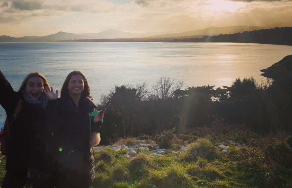 coastline dublin students sunset