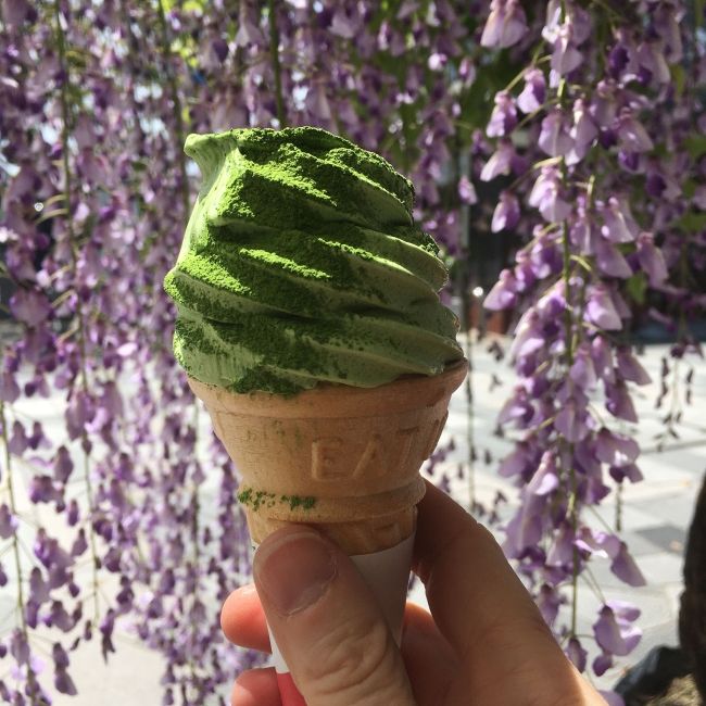 kyoto matcha ice cream cone