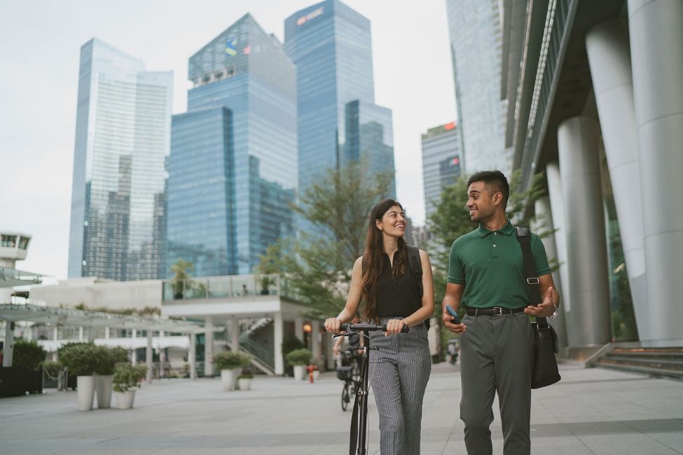 singapore interns walking