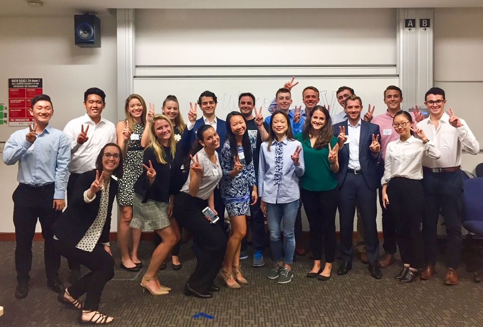 singapore interns posing