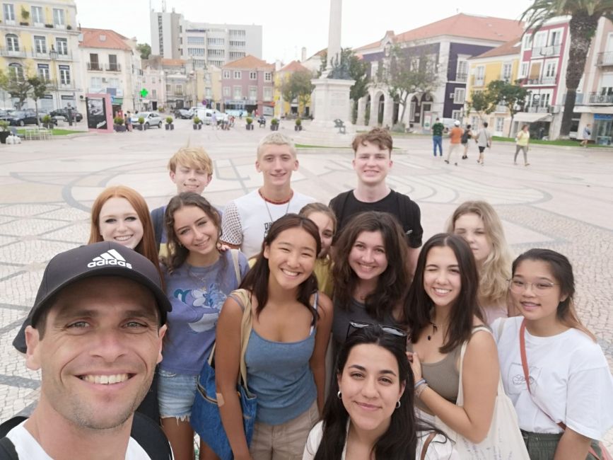 Lisbon_HSSA students and the program Leader during a walking tour in Setúbal..jpg