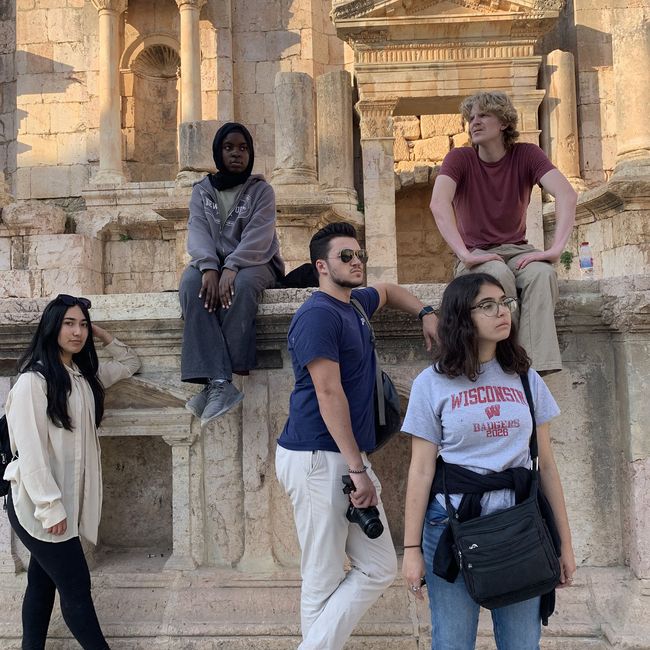 amman students jerash ruins