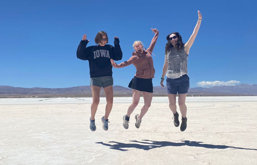 students jumping tilcara city flats