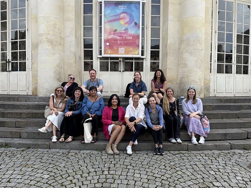 Teachers posing on site visit to Rennes France