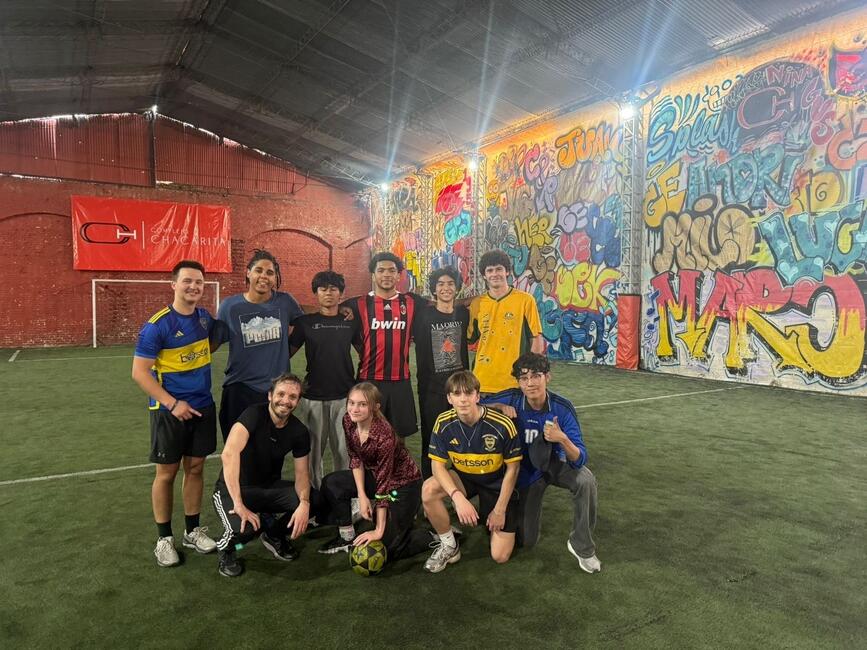 HSSA students at a soccer club