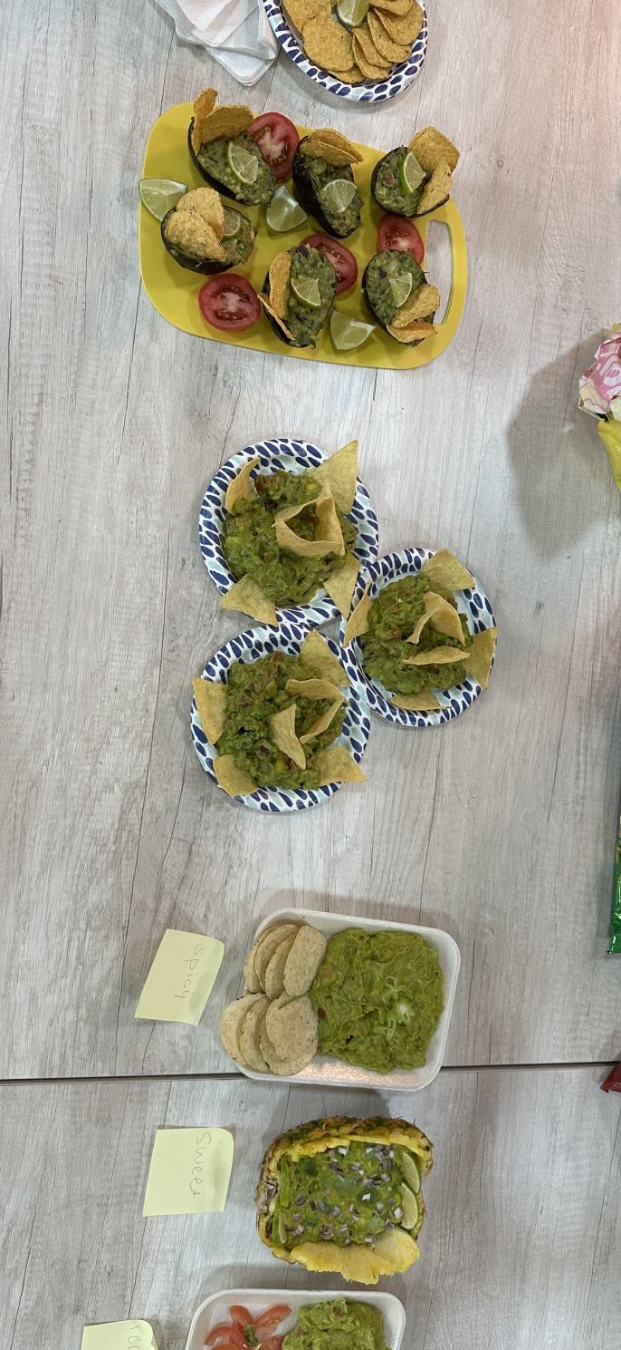 A few different guacamole variations