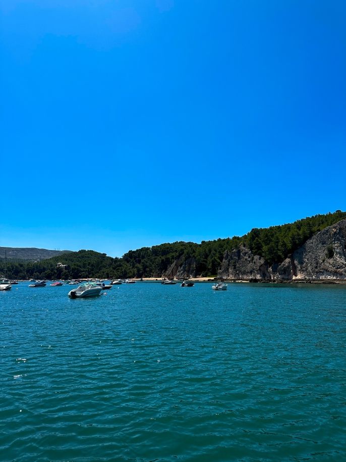 The beautiful beach where students were able to go for a swim!