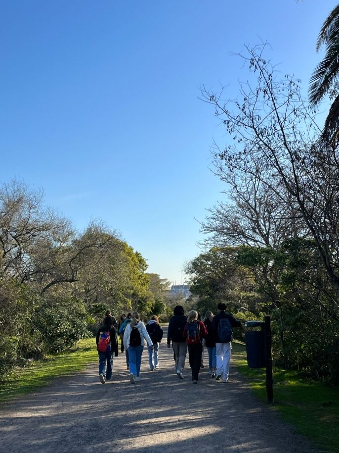 Walking through Costanera Sur.