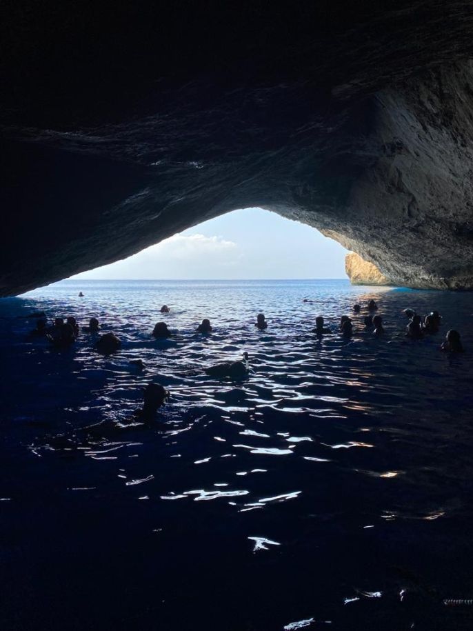 Swimming in Cueva Azul! 