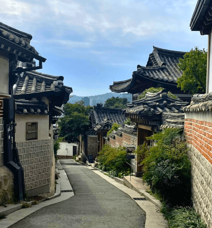 Traditional Korean housing (or Hanok) village.