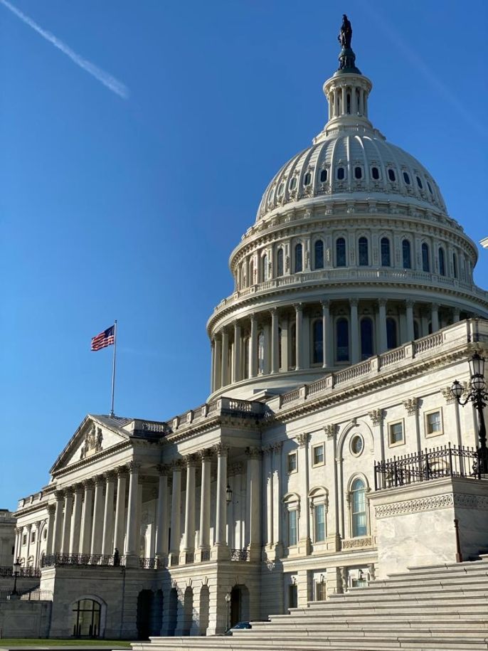 front of the Capitol Building