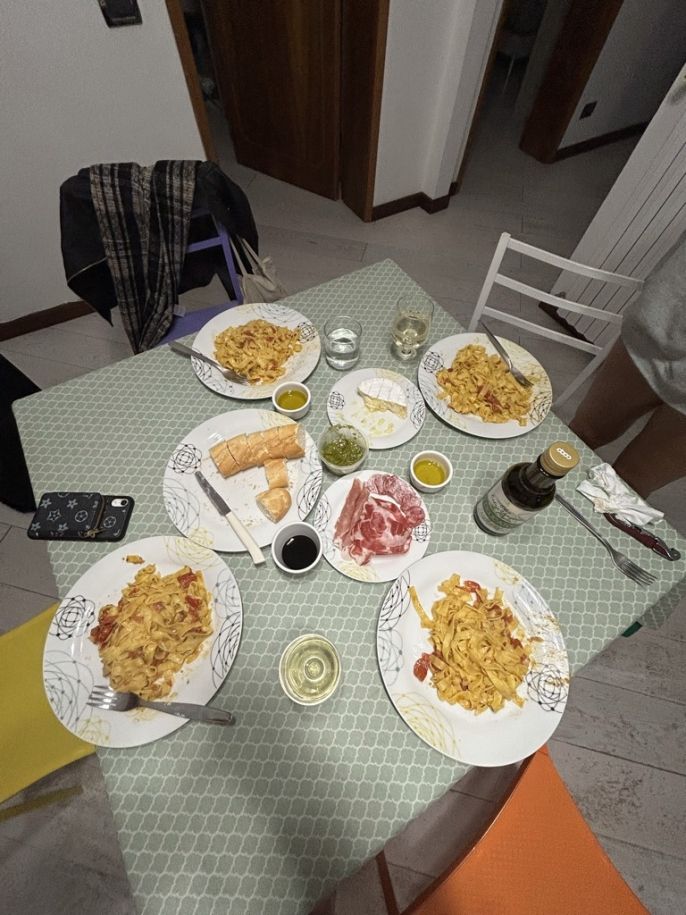 study abroad food plate eating in