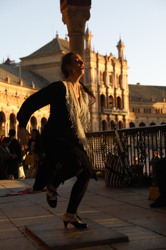 spain person dancing plaza de espana