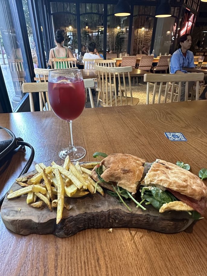 spain food dinner sandwich fries