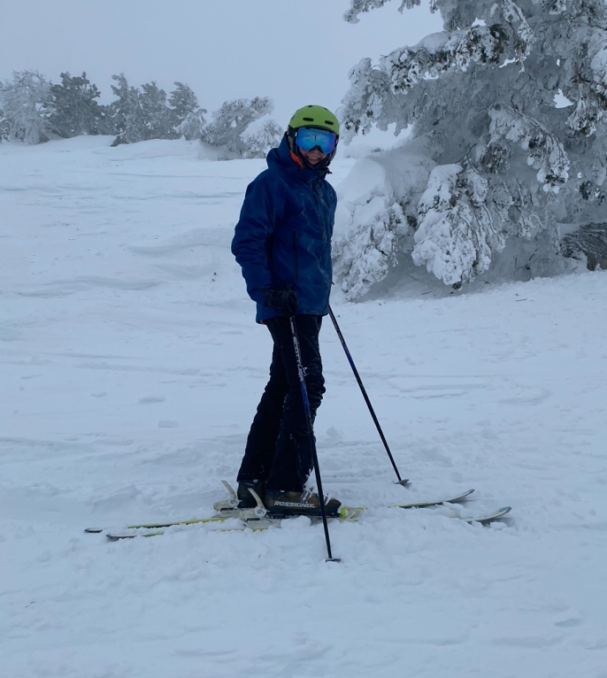 me skiing