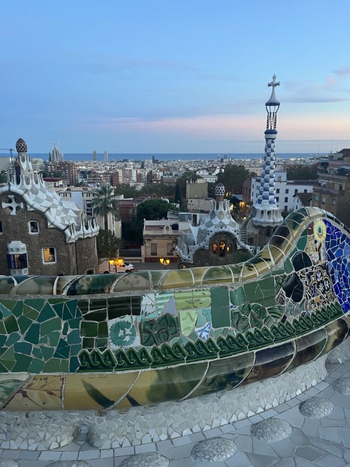 barcelona mural wall city overlook