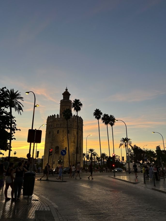 seville defense castle sunset study abroad