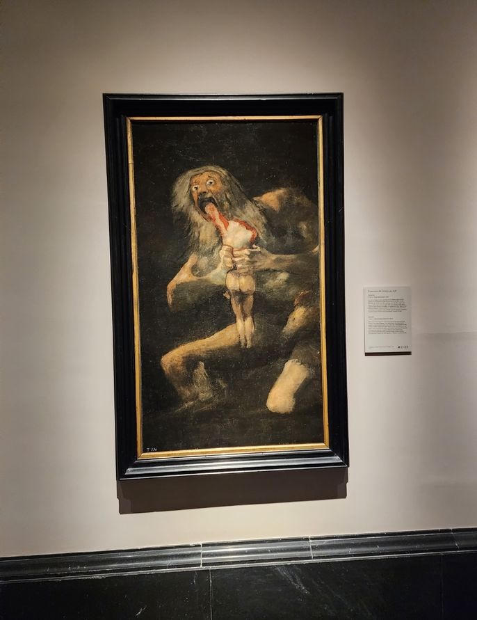 “Saturn Devouring His Son” by Goya, at the Prado