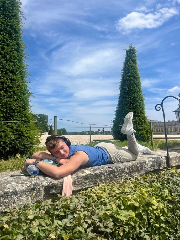 Enjoying the garden