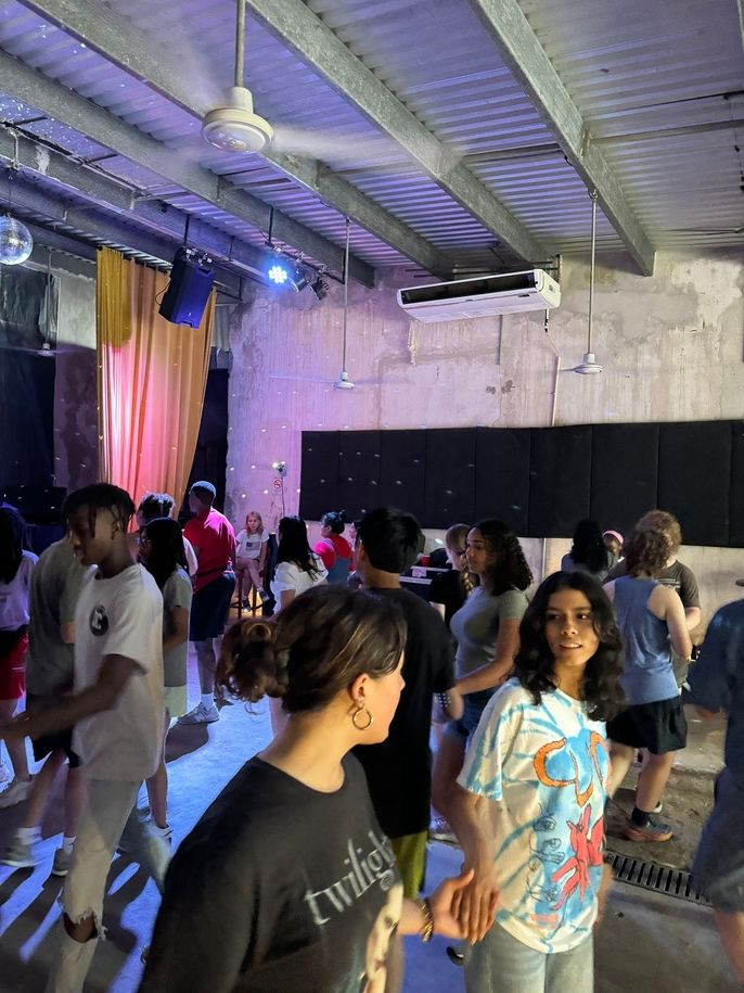 students dancing