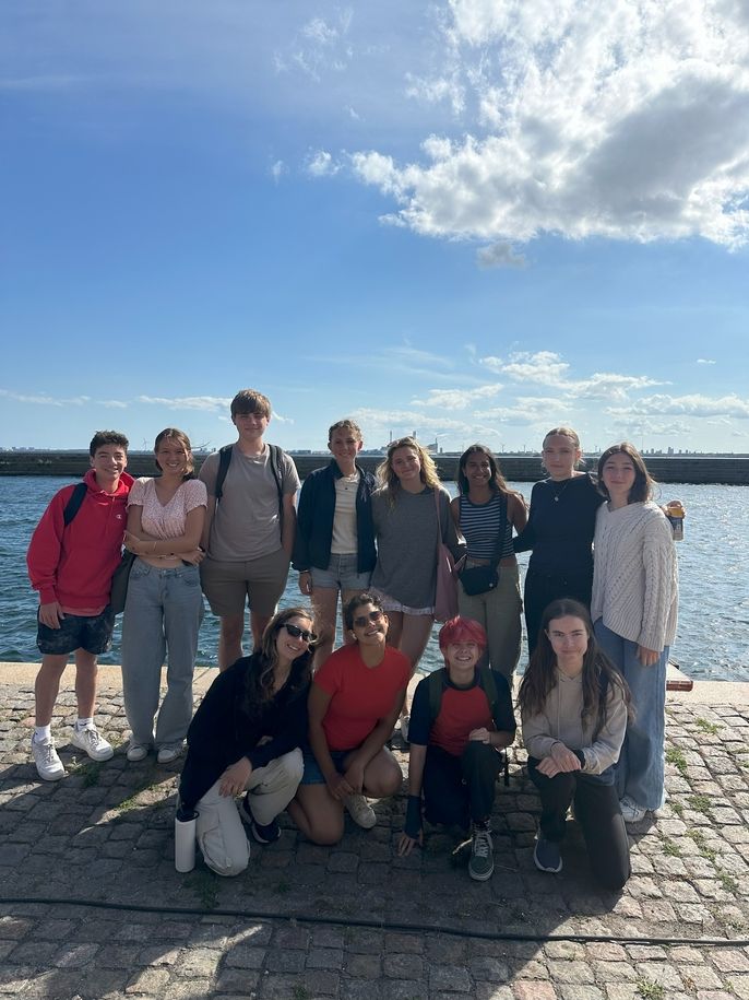 Group photo on pier at Youth Island