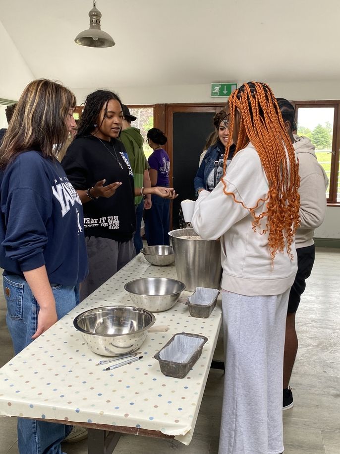Students prepare Irish Soda Bread 