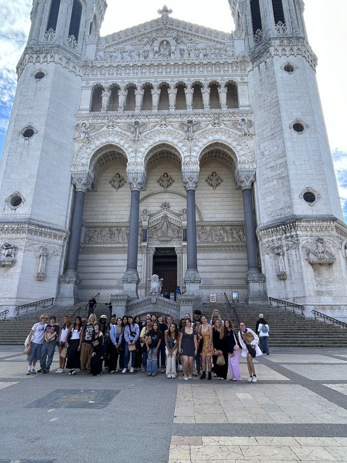 In front of the Basilica