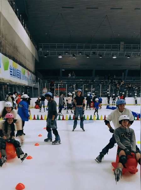 Students skating