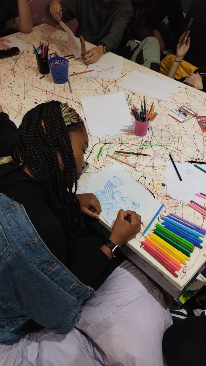 Drawing at Carcova museum