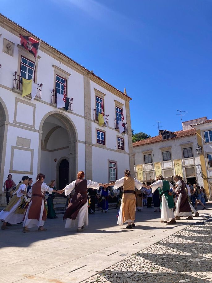 Historical reenactors in downtown Tomar.